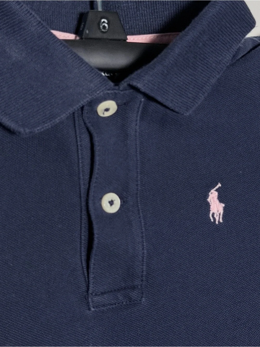 Ralph Lauren Navy Polo Dress with Pink Pony Logo